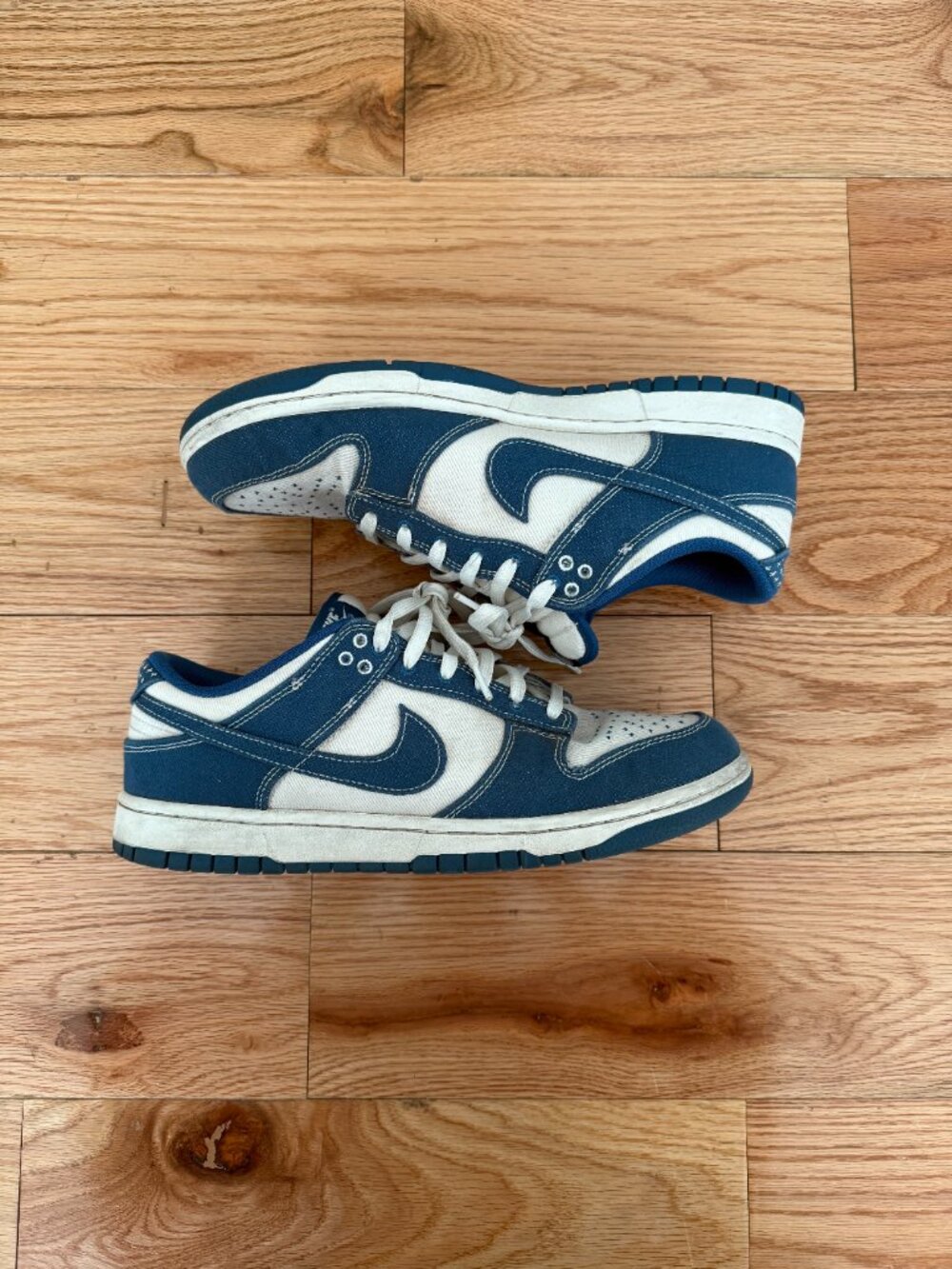 Mens Nike Dunk Low SE Sashiko Industrial Blue - Picture 8 of 11
